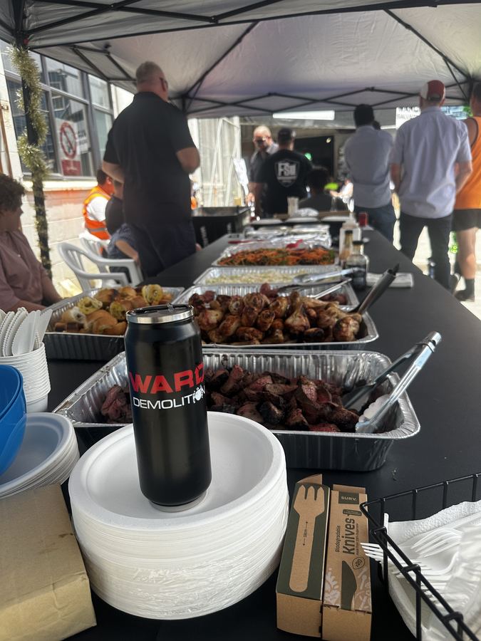 Catering buffet setup