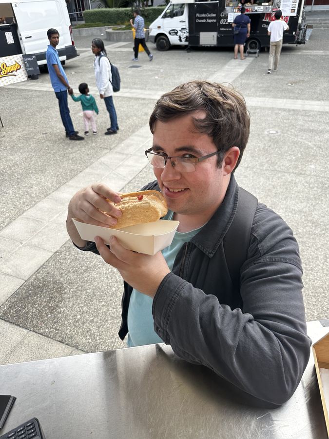 Customer at food market