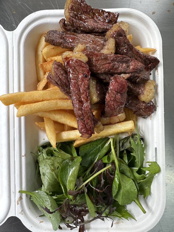 Beef and fries plate